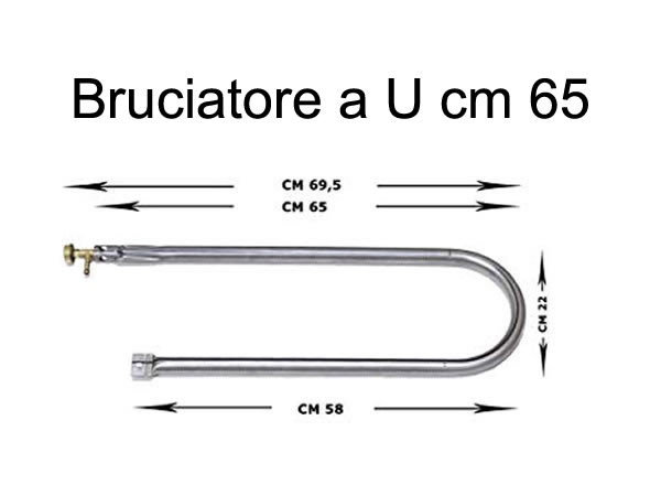 BRUCIATORE A GAS 48 CM PER BARBECUE BRUCIATORE A GAS 48CM PER BARBE